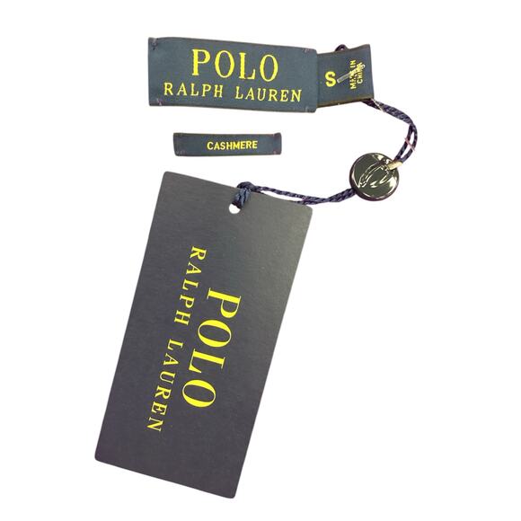 NWT Polo Ralph Lauren Sweater Unisex Size S Cable Knit 100% Cashmere Soft Purple - Picture 5 of 5